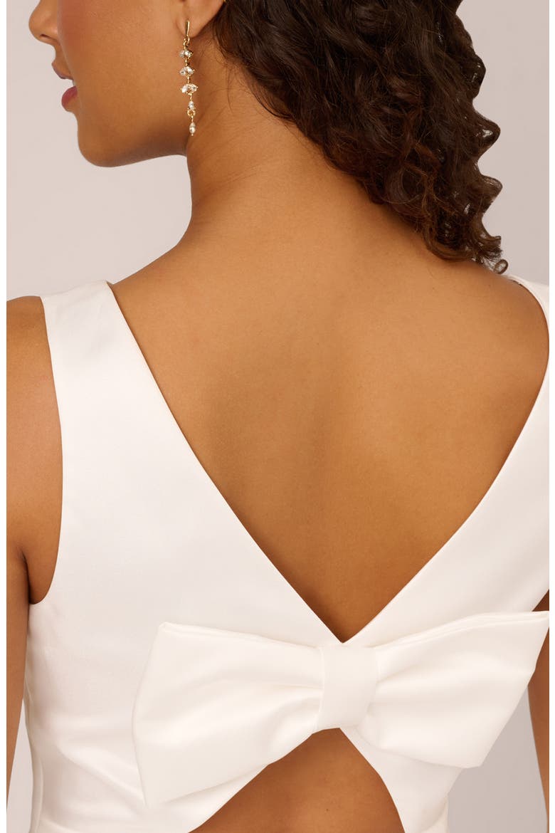 Flounce Hem Mikado Cocktail Dress, Alternate, color, IVORY
