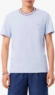 Lacoste Regular Fit Tipped Piqué Crewneck T-Shirt