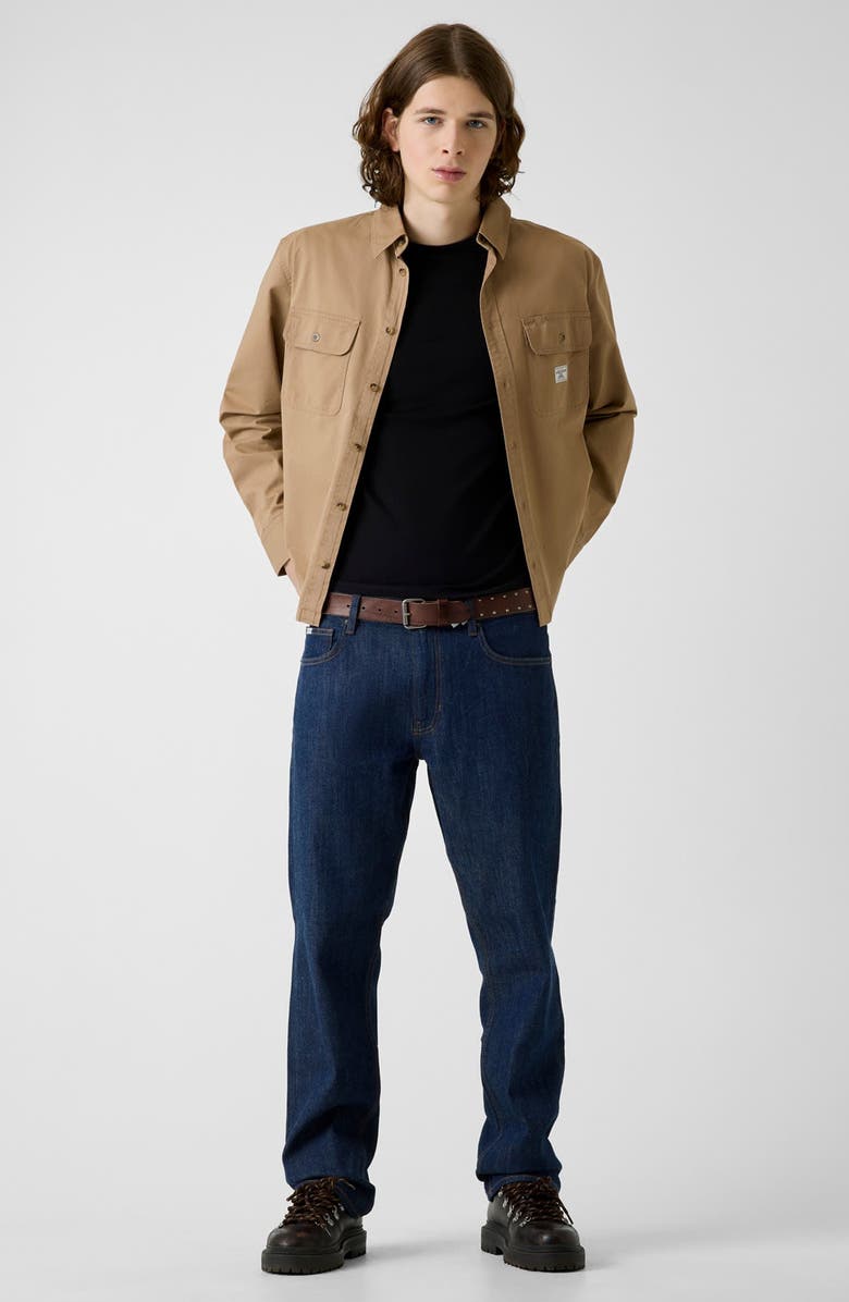 GUESS JEANS Boxy Cotton Shirt Jacket, Alternate, color,