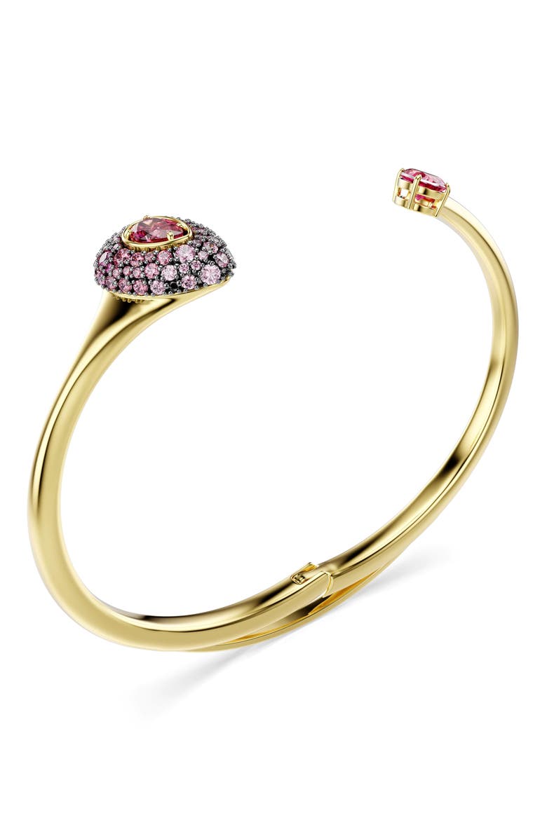 Sublima Crystal Open Bangle, Alternate, color, RED WITH GOLD