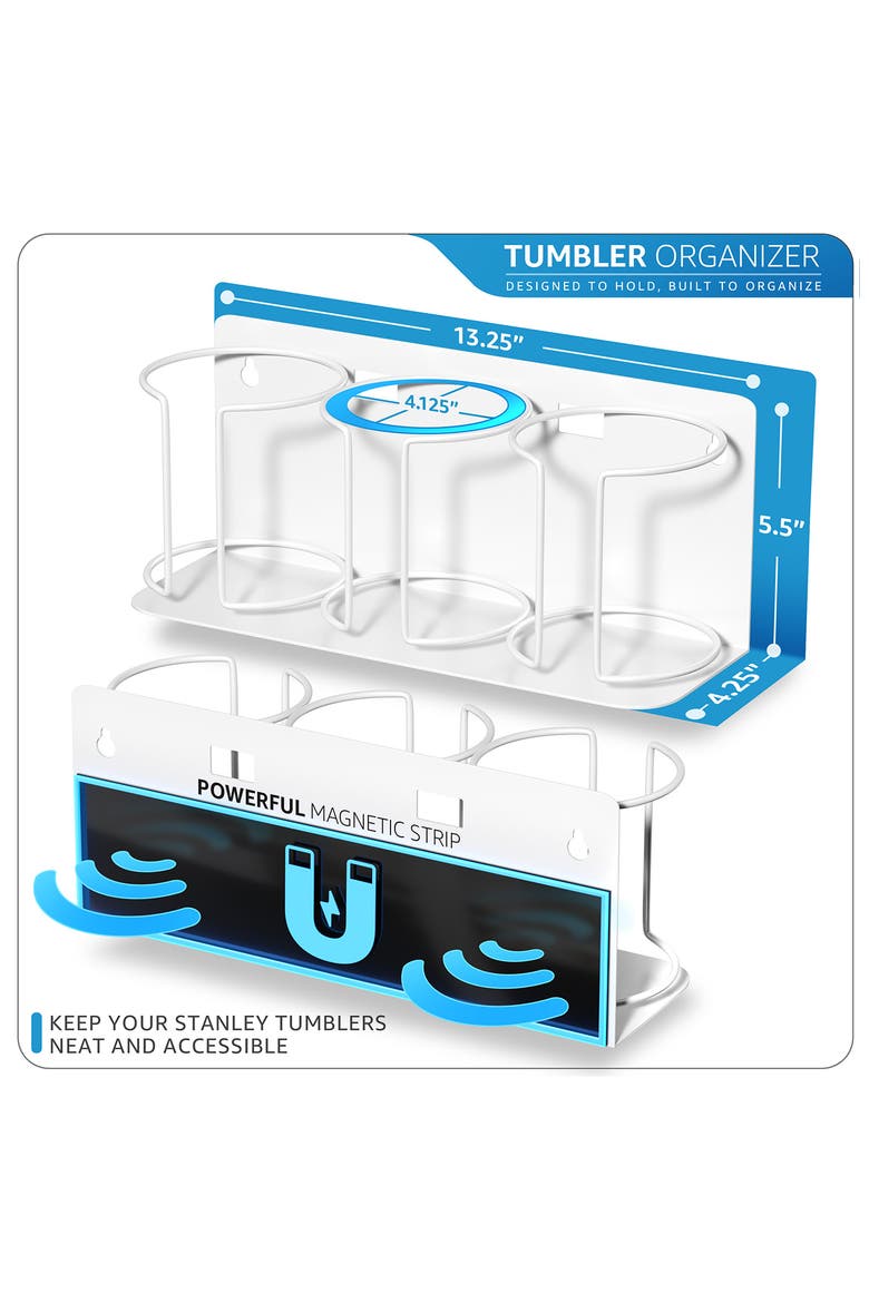 Tumbler Organizer, Alternate, color, WHITE