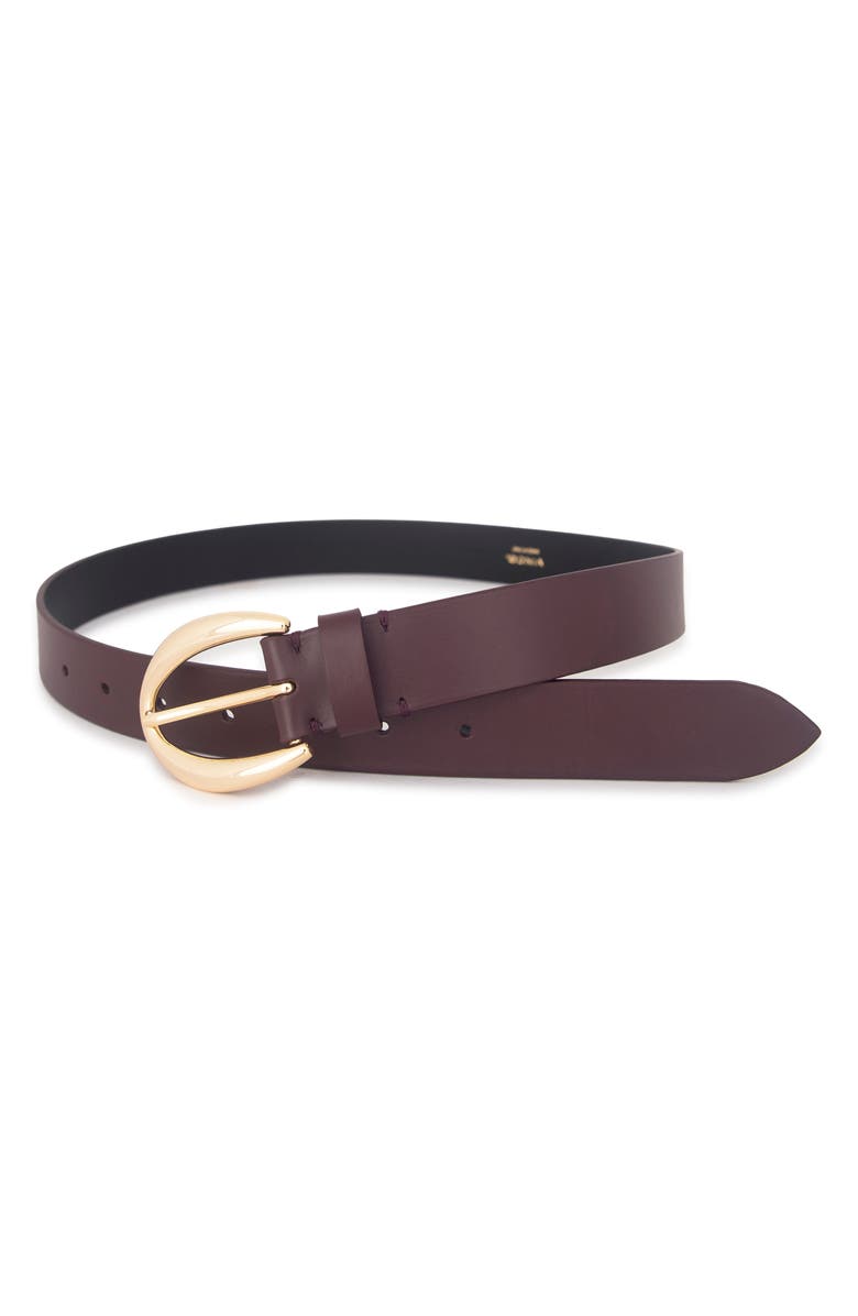 Vince Leather Belt, Alternate, color, Fig