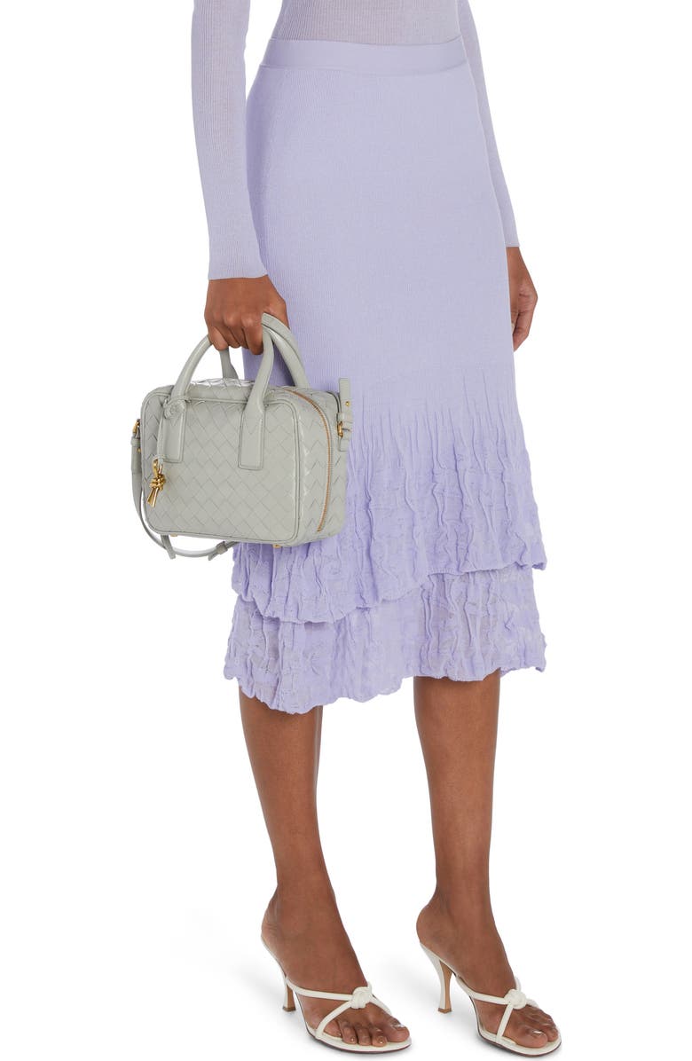 Bottega Veneta Mini Bauletto Intrecciato Lambskin Leather Handbag, Alternate, color,