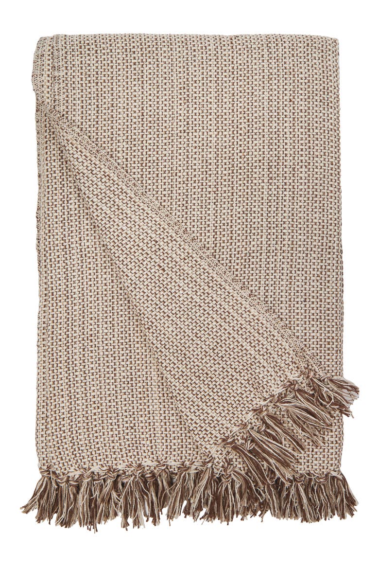Julian Oversize Cotton Throw Blanket, Main, color, WALNUT