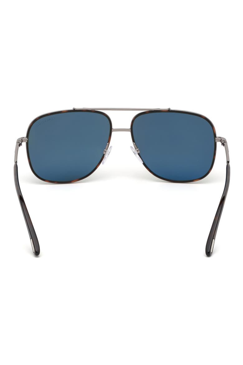 Benton 58mm Geometric Sunglasses, Alternate, color, SGUN/GRN