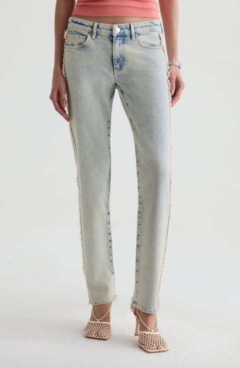 Sandra Low Rise Slim Straight Leg Jeans (Mojave Khaki)