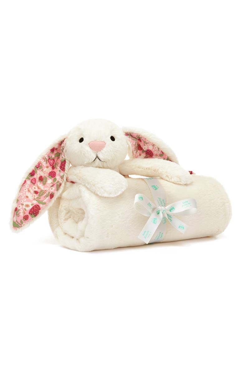 Jellycat Blosson Berry Bunny Blankie, Main, color, Multi
