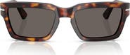 Persol 55mm Rectangular Sunglasses