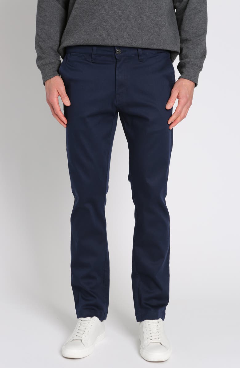JACHS East Hampton Stretch Twill Chinos, Main, color, Navy