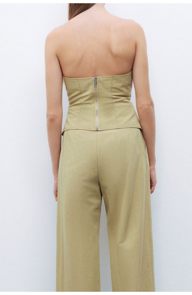 Nocturne Strapless Crop Top with Almond Accent, Alternate, color,