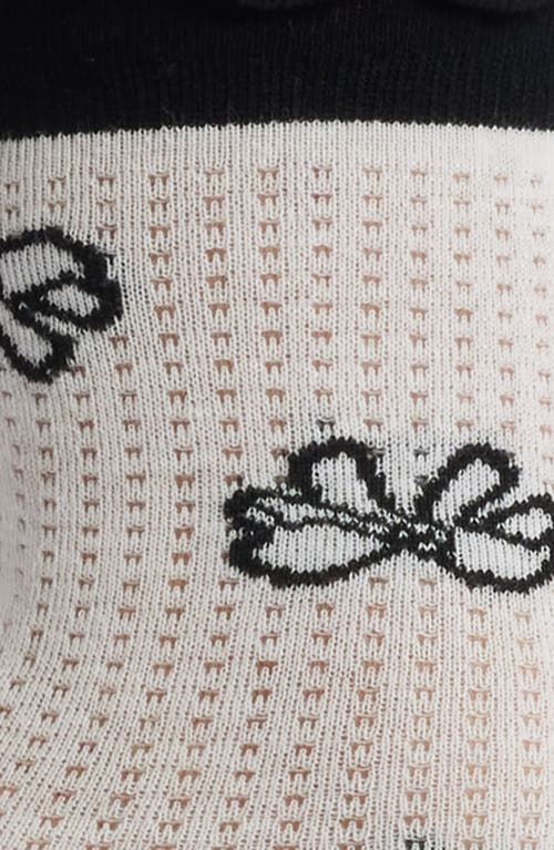 Casa Clara Daniella Waffle Crew Socks In White Rose