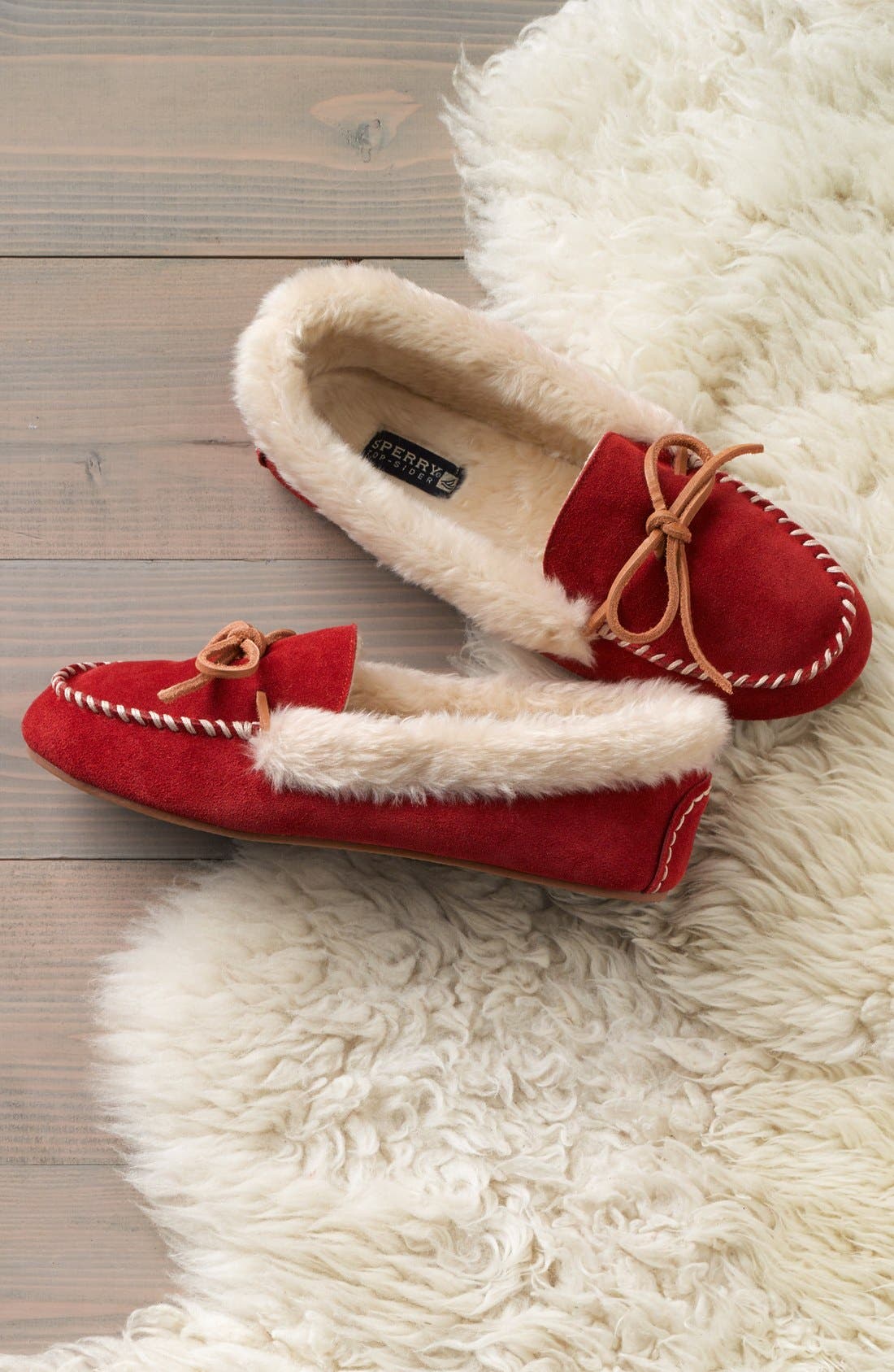 Sperry Top-Sider® 'Paige' Faux Fur Slipper, Alternate, color, BLACK SUEDE