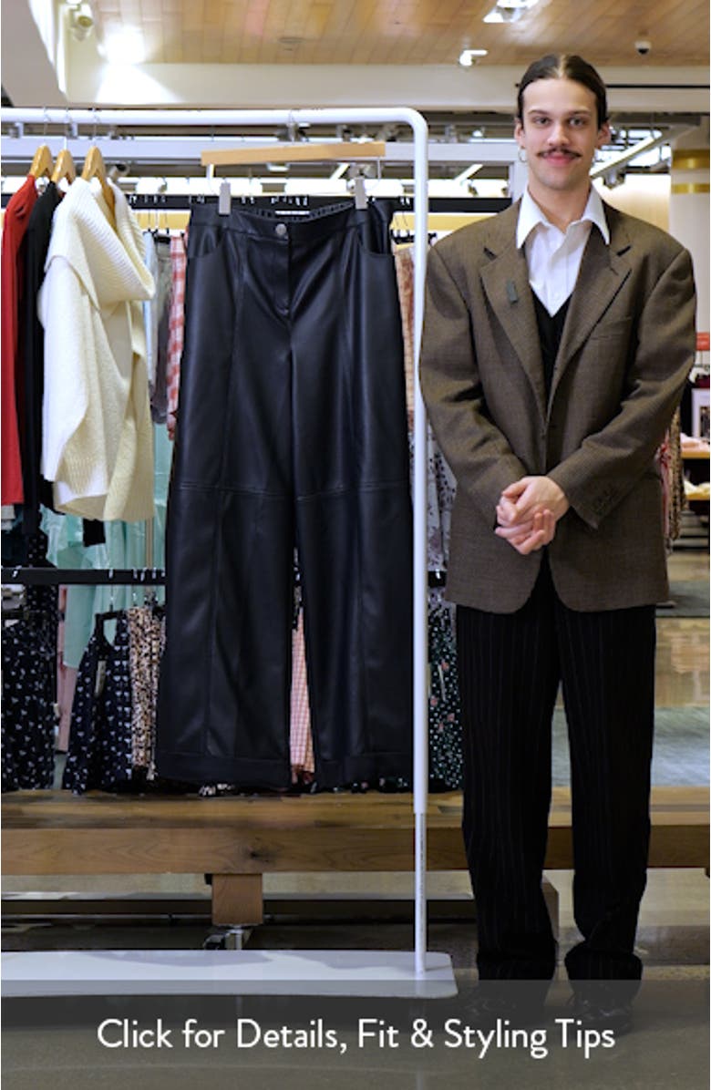 Marina Faux Leather Wide Leg Pants, sales video thumbnail