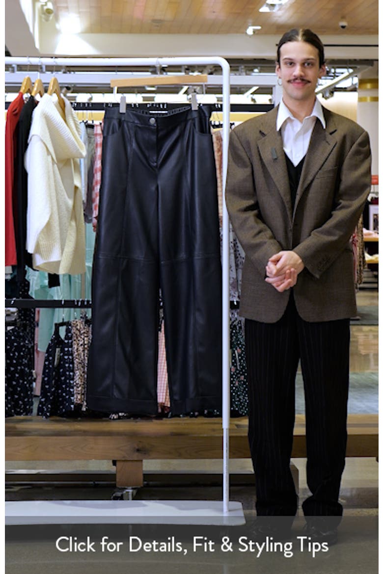Marina Faux Leather Wide Leg Pants video