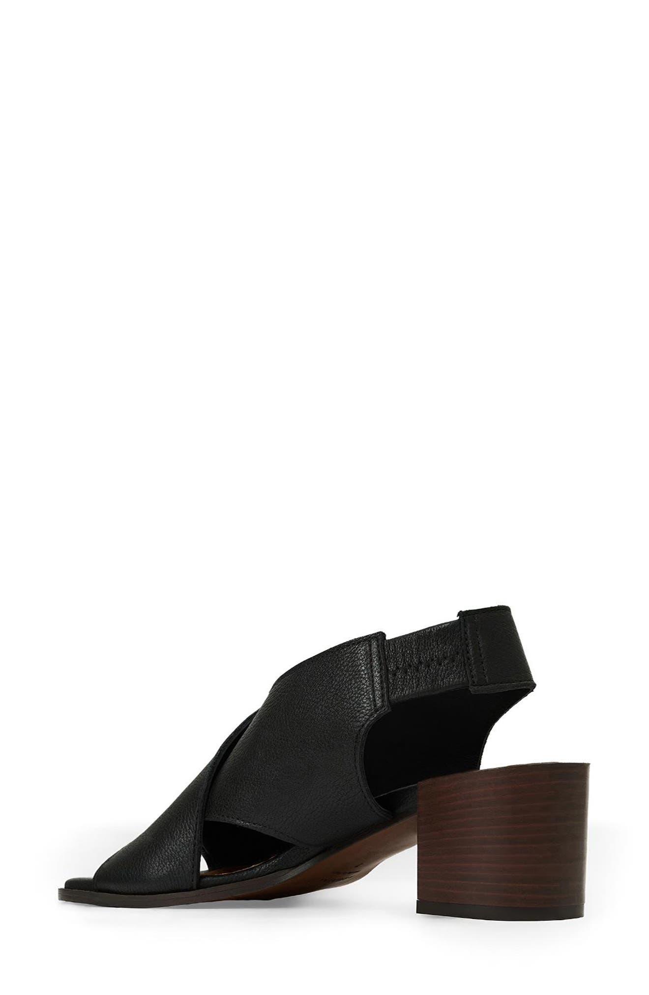 Aquatalia Dovera Weatherproof Sandal, Alternate, color, Black Pebbled Leather