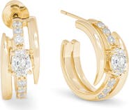 Melinda Maria She's On Point Lasso Huggie Earrings