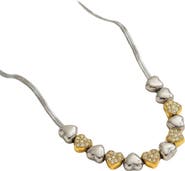 AKALIA Sienna Waterproof Heart Teardrop Y-Necklace Two Tone