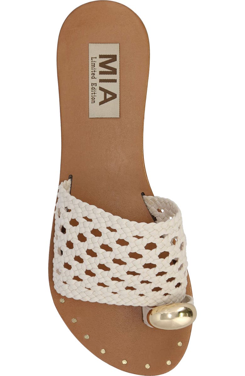 MIA Tiva Slide Sandal, Alternate, color, Bone Woven