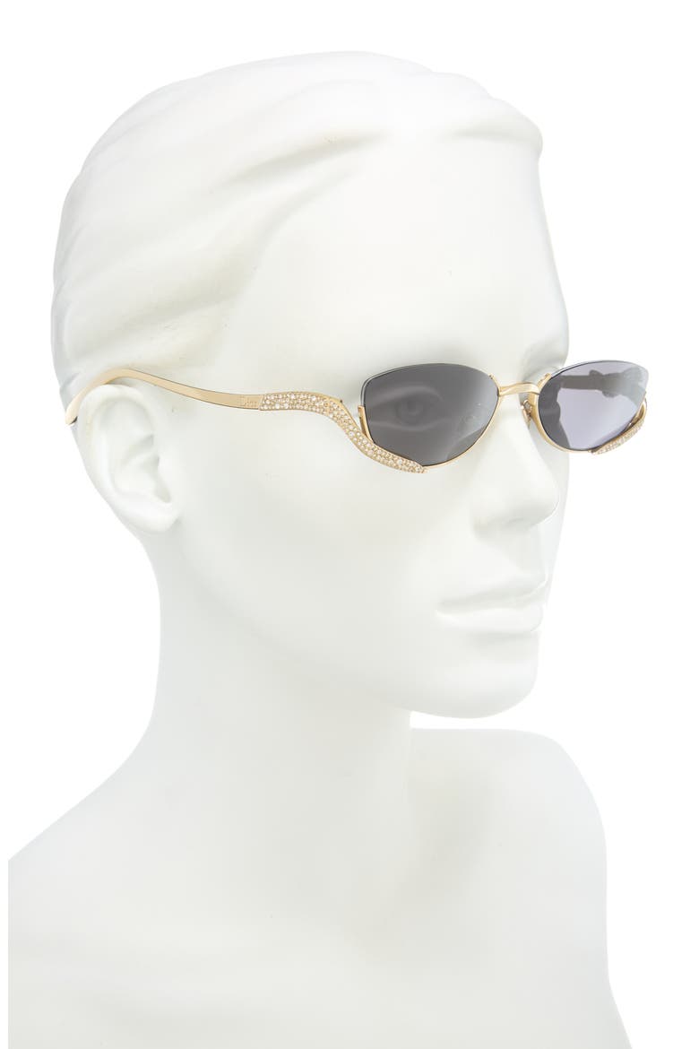 Bow B1U Oval Sunglasses, Alternate, color, SHINY GOLD / SMOKE