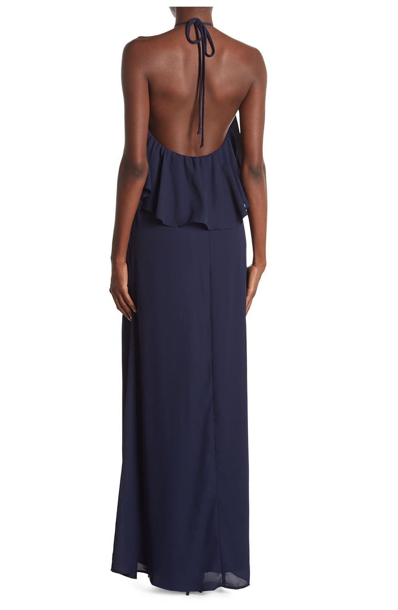 Show Me Your Mumu Heather Chiffon Halter Gown, Alternate, color,