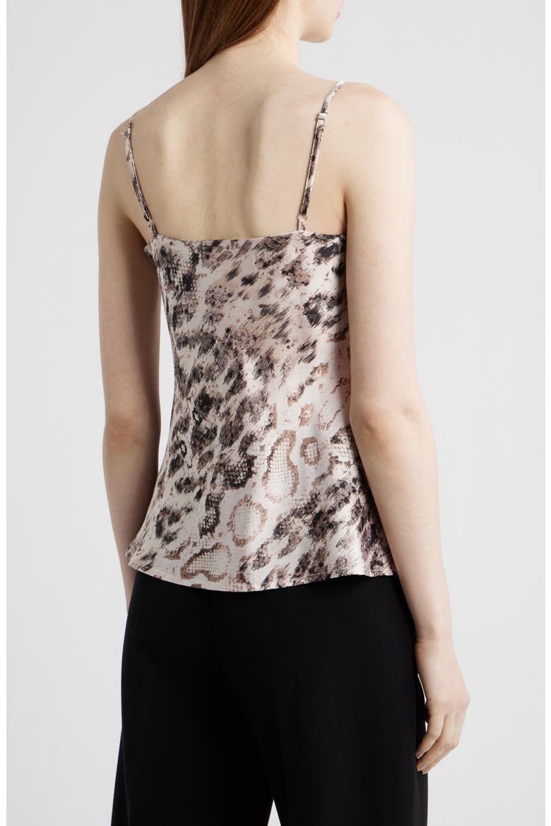 Snakeskin Print Satin Camisole, Alternate, color, MOCHA SNAKE