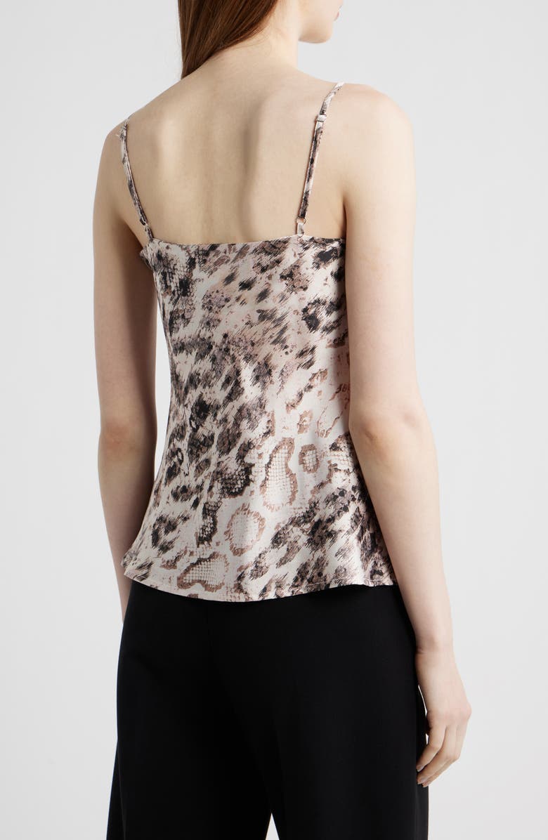 Tahari ASL Snakeskin Print Satin Camisole, Alternate, color, Mocha Snake