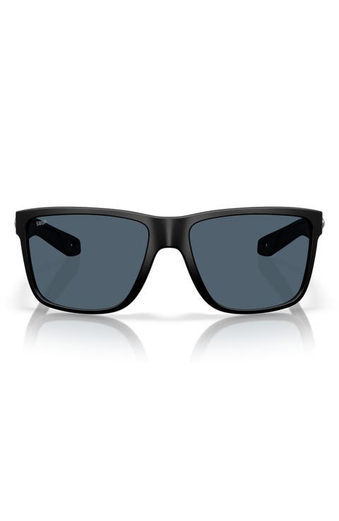 Broadbill II 58mm Polarized Rectangular Sunglasses