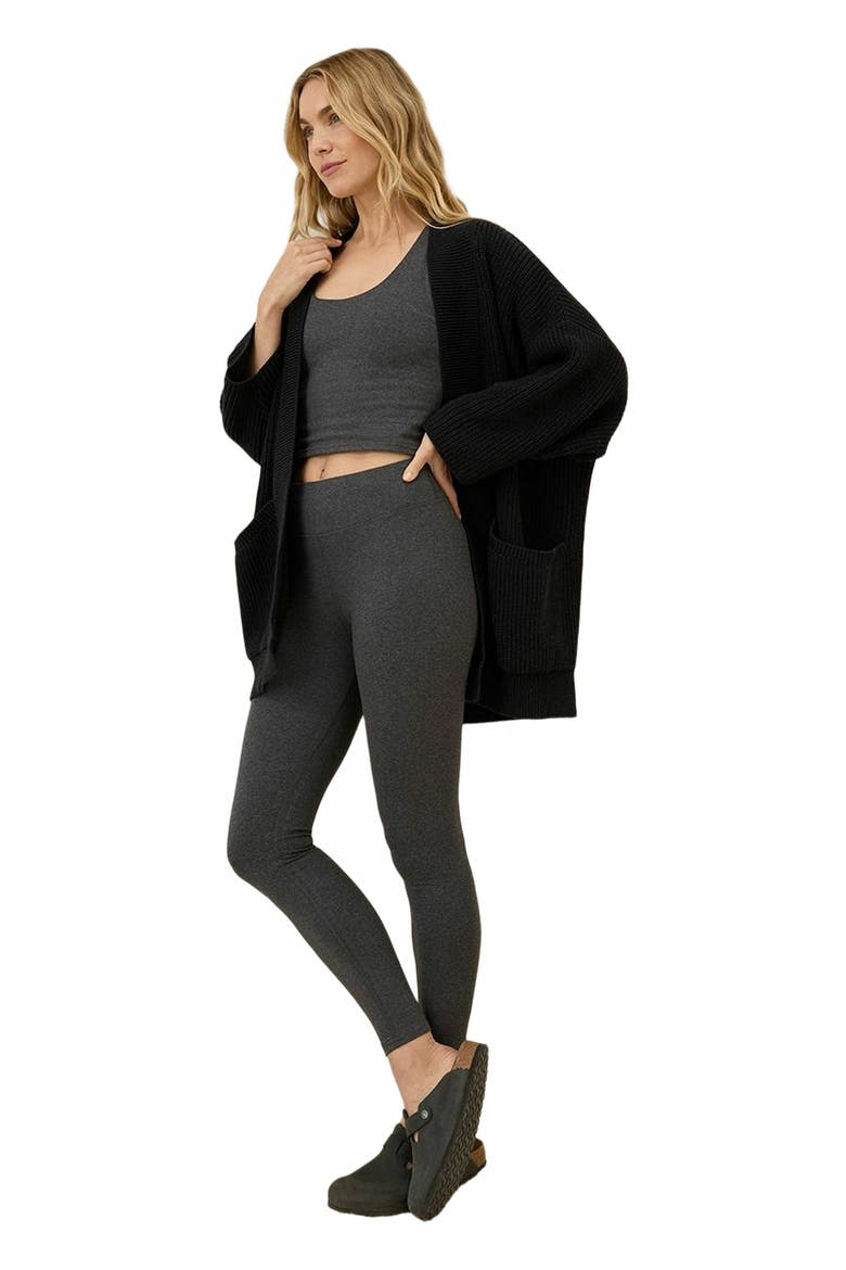 Organic Cotton On the Go-To Legging, Alternate, color, Charcoal Heather