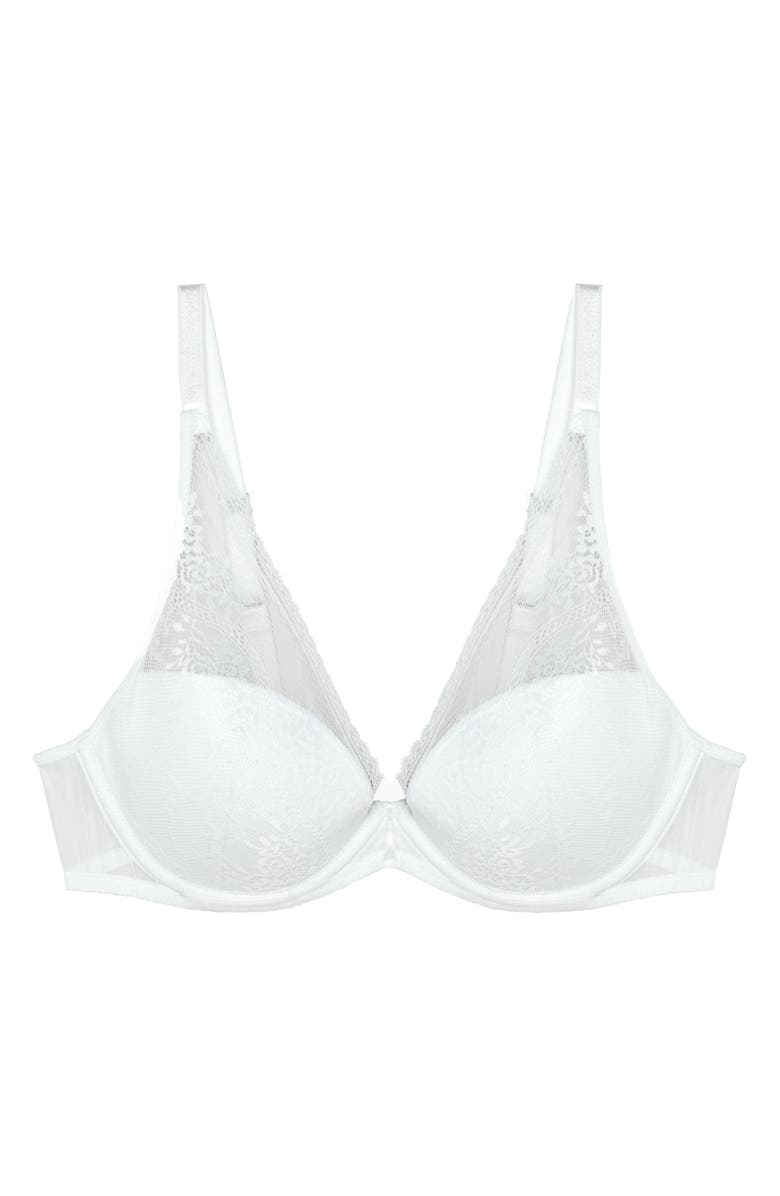 PASSIONATA Maddie Underwire Plunge Bra, Alternate, color, White