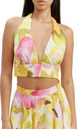 Bardot Nicolette Floral Halter Crop Top