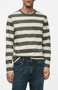MANGO Stripe Long Sleeve Cotton T-Shirt