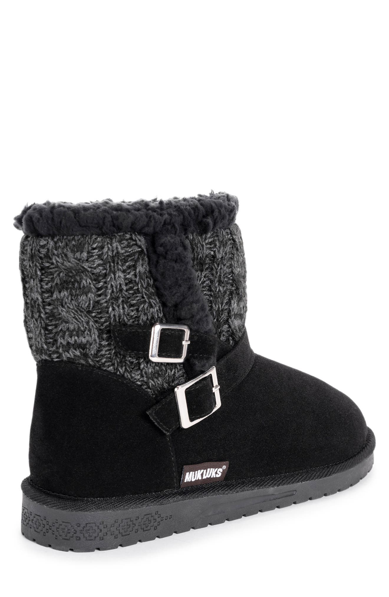 Alyx Faux Fur Lined Boot, Alternate, color, BLACK/ DARK GREY