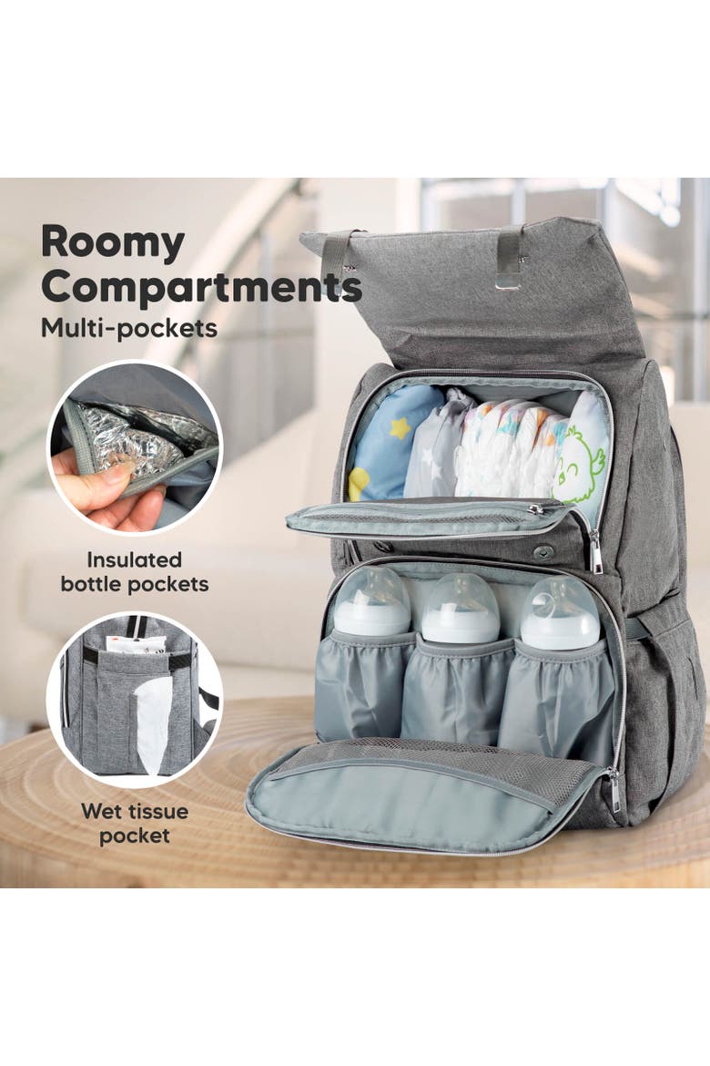 Explorer Diaper Bag, Alternate, color, Classic Gray