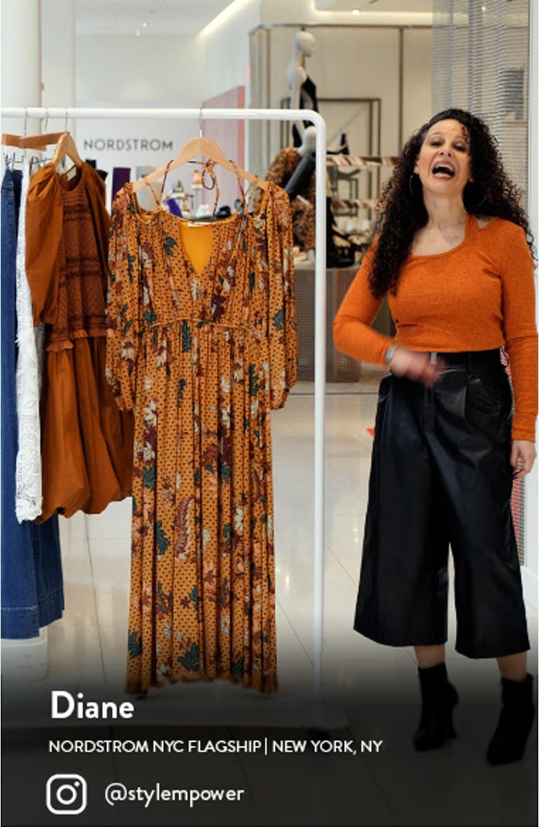 Noemi Cold Shoulder Long Sleeve Maxi Dress, sales video thumbnail