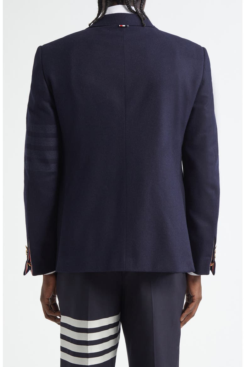 4-Bar Wool & Cashmere Flannel Sport Coat, Alternate, color, NAVY