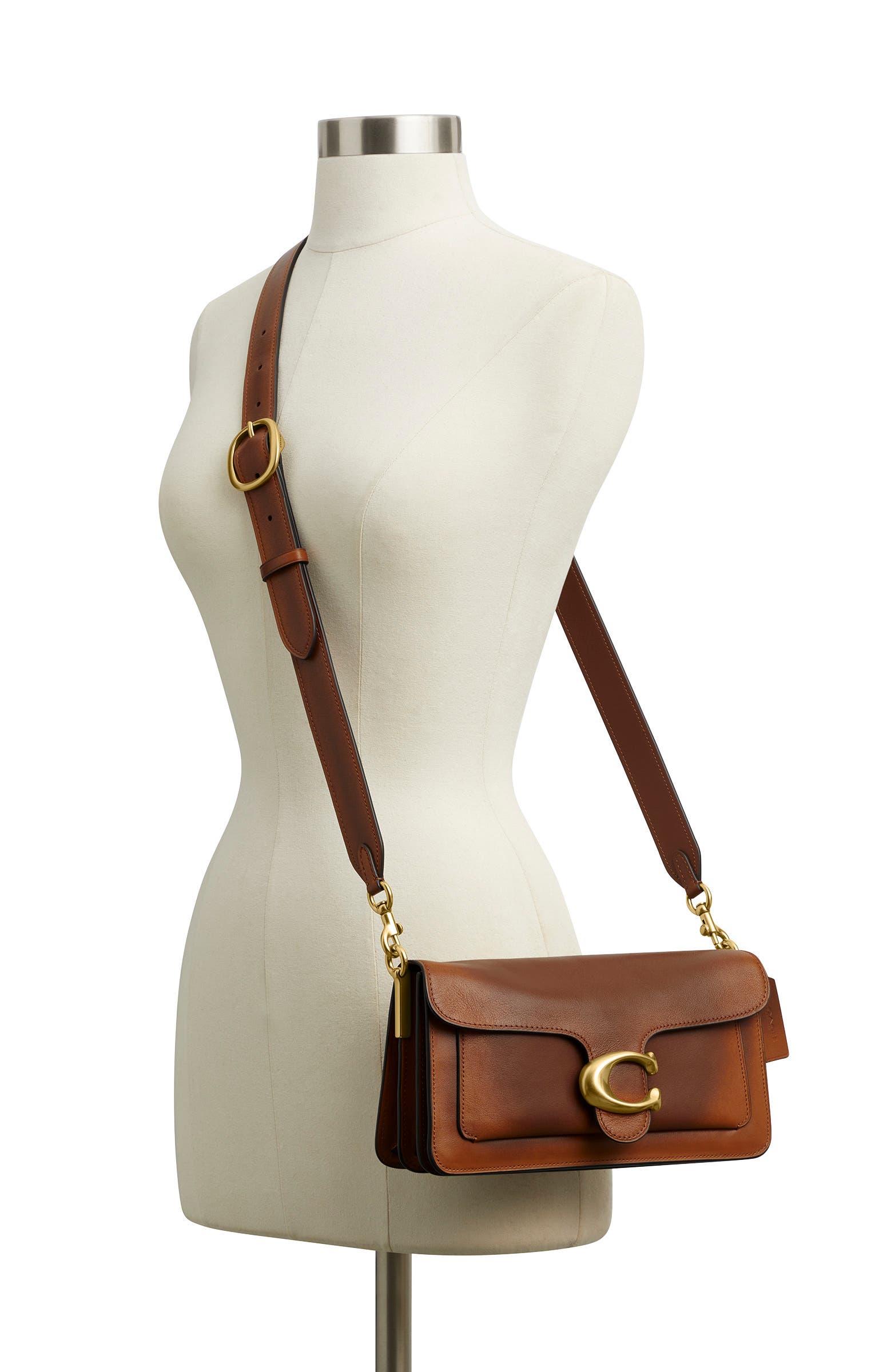 Tabby 26 Leather Shoulder Bag, Alternate, color, BROWN