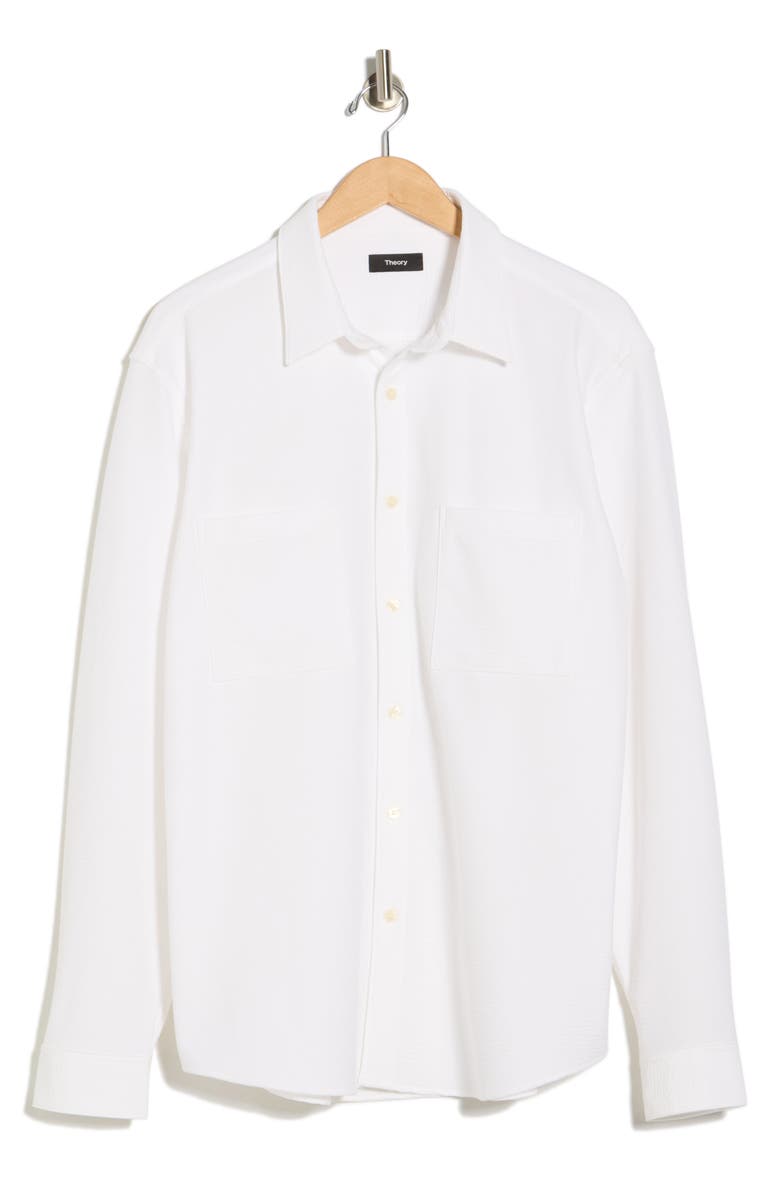 Theory Irving 2P Stretch Button-Up Shirt, Main, color, White