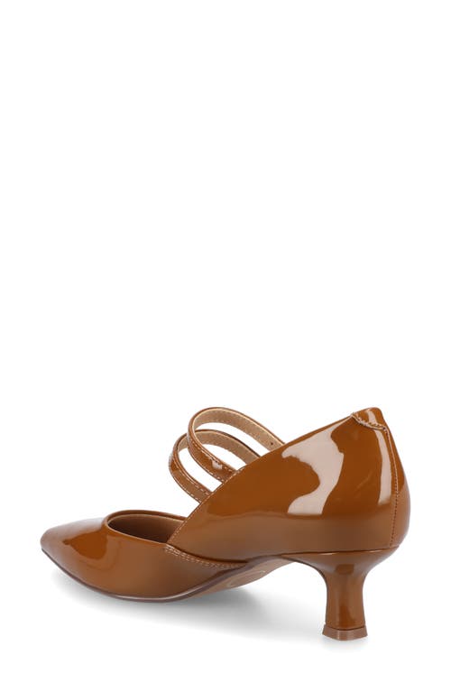 Journee Collection Journee Womens Carnation Medium And Wide Width Kitten Heel Mary Jane Pumps In Brown
