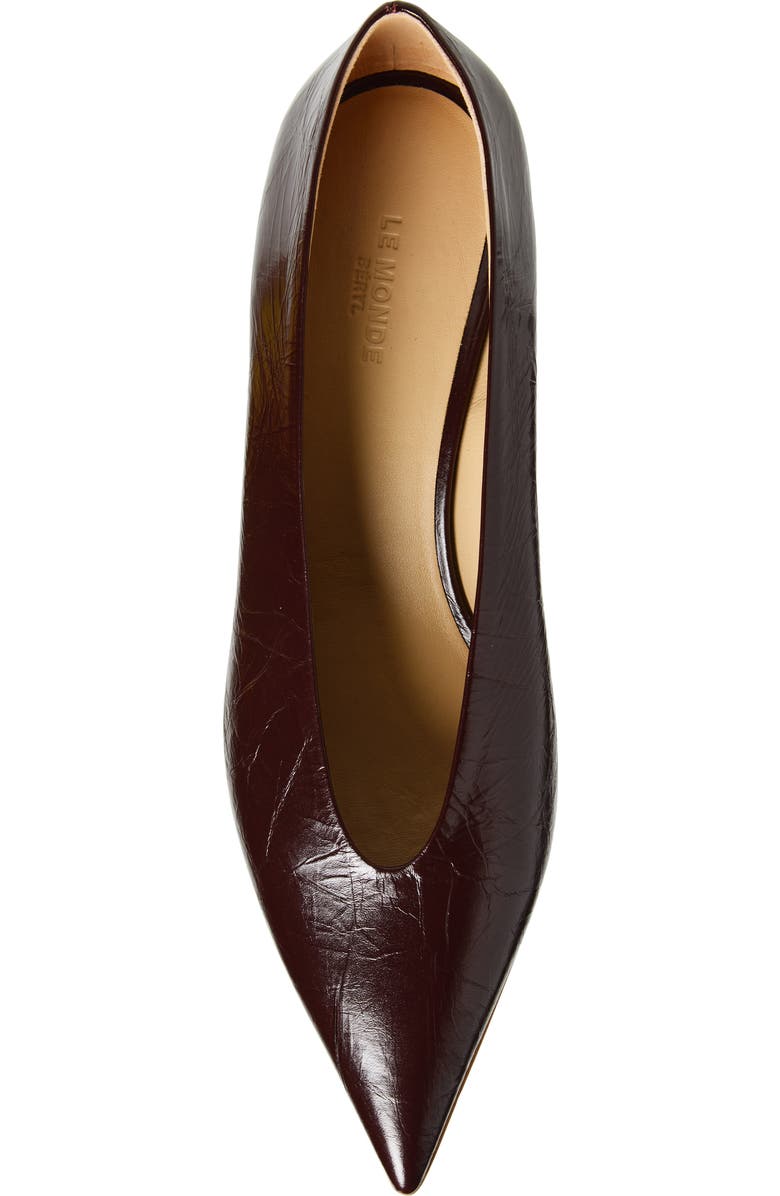 Le Monde Beryl Babouche Kitten Heel Pump, Alternate, color, Aubergine