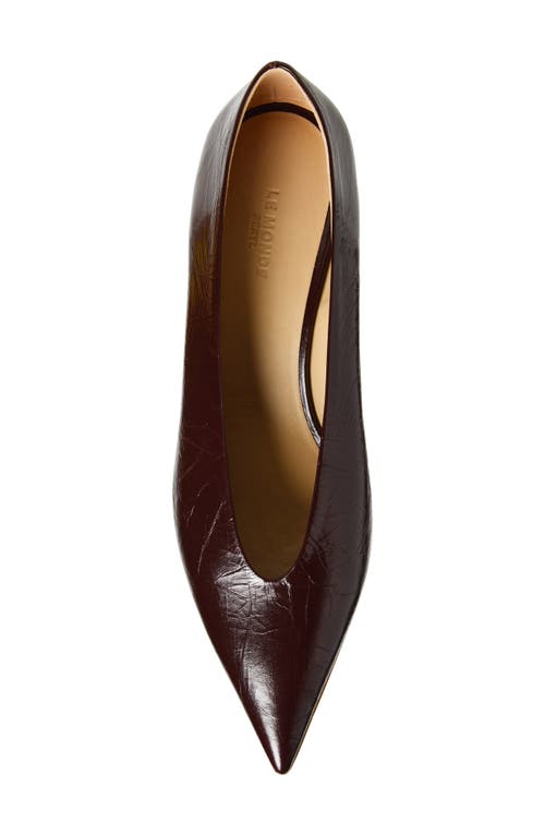 Le Monde Beryl Babouche Kitten Heel Pump In Brown
