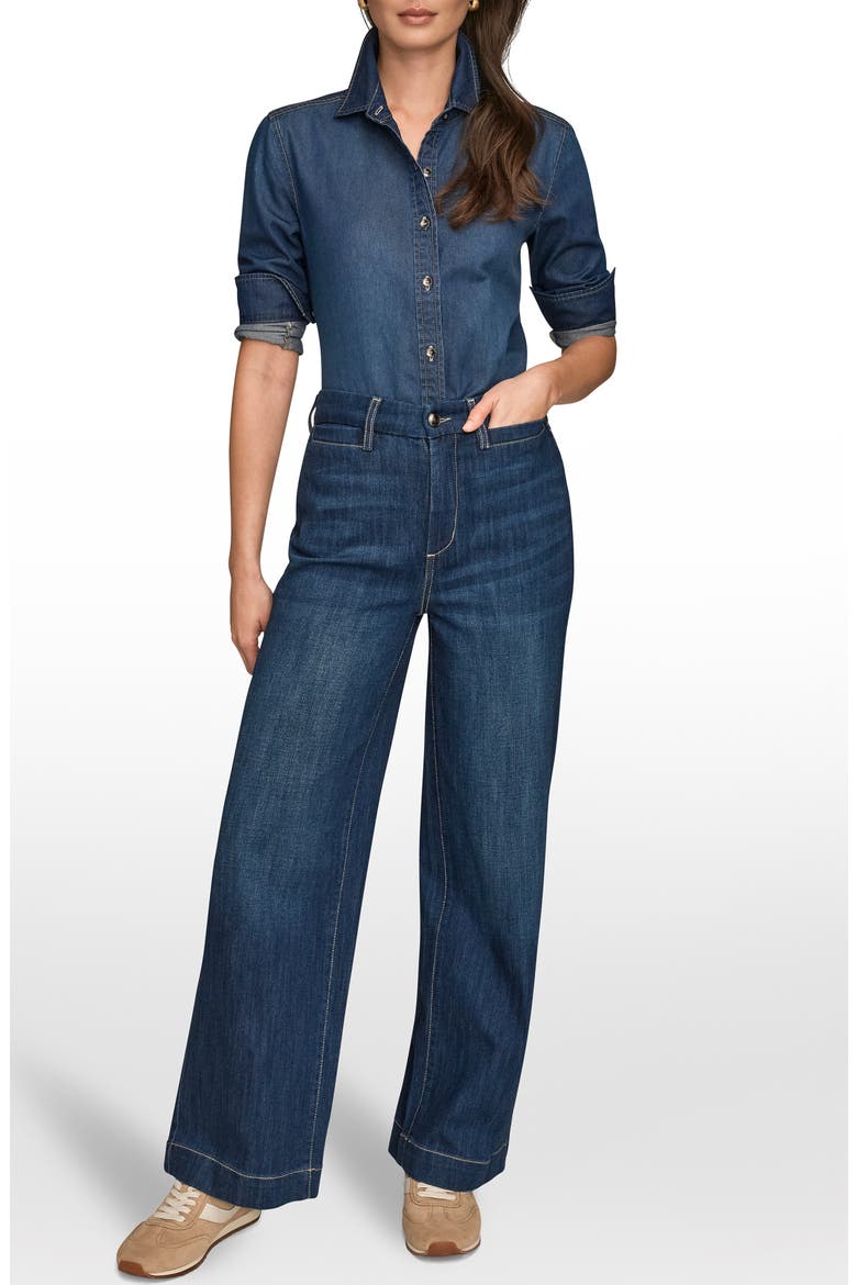 The Donna High Waist Wide Leg Jeans, Alternate, color, DAYTON