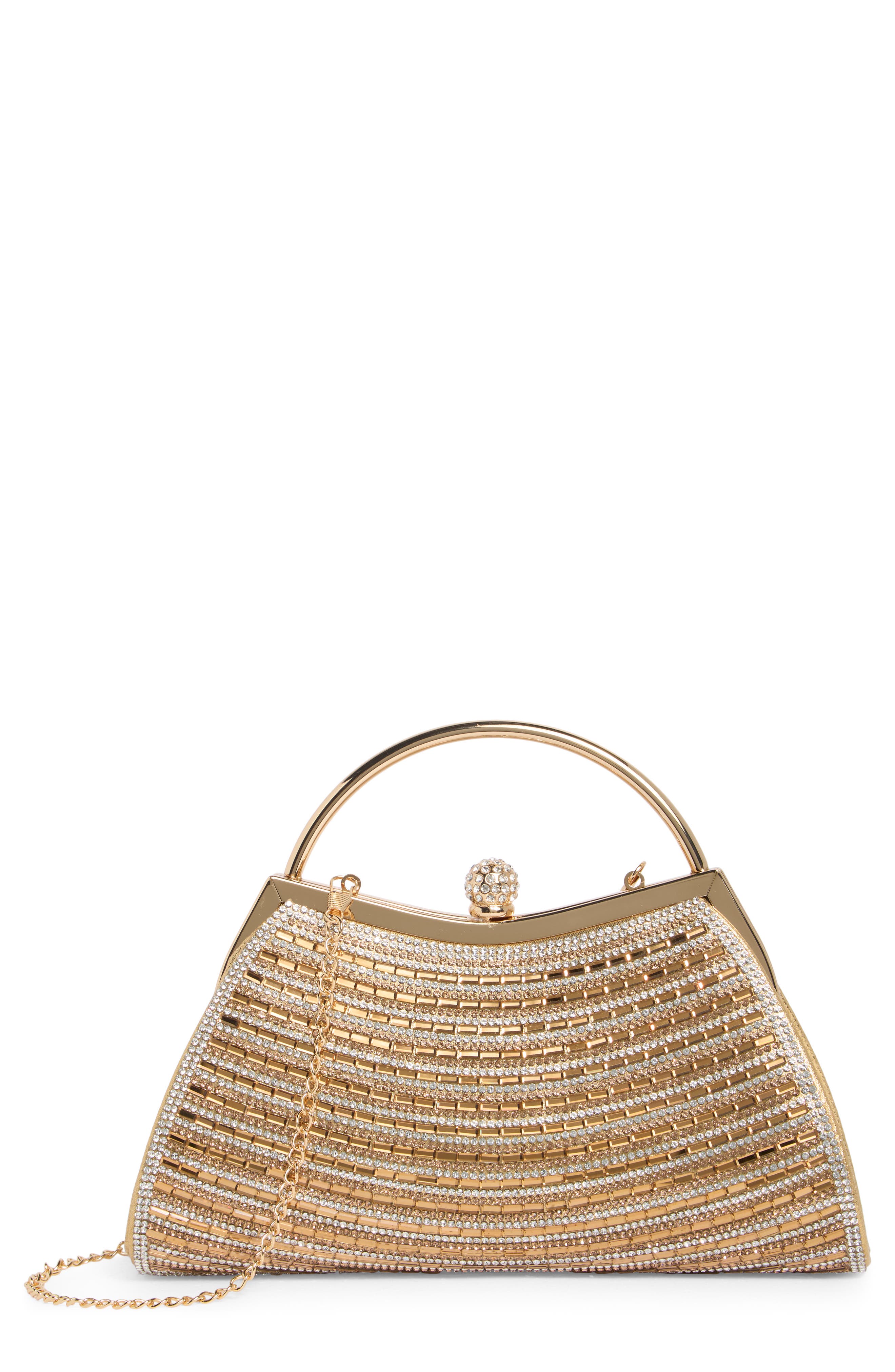 ALESSIA BIANCHI Rhinestone Top Handle Bag