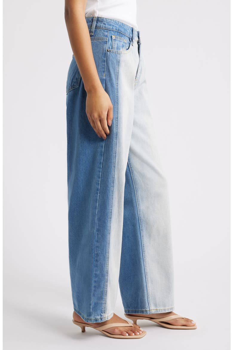 Yuri High Waist Wide Leg Jeans, Alternate, color, TWO TONE BLUE