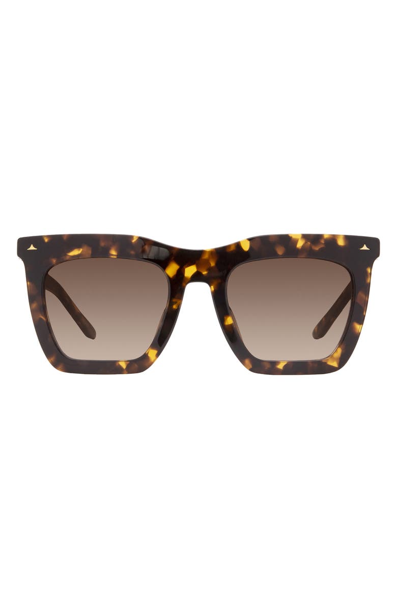 DEZI Fall Back 52mm Gradient Square Sunglasses, Main, color, Tortoise / Brown Gradient