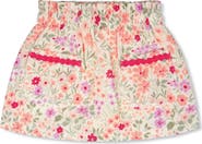 Deux par Deux Muslin Flared Printed Flowers Skort