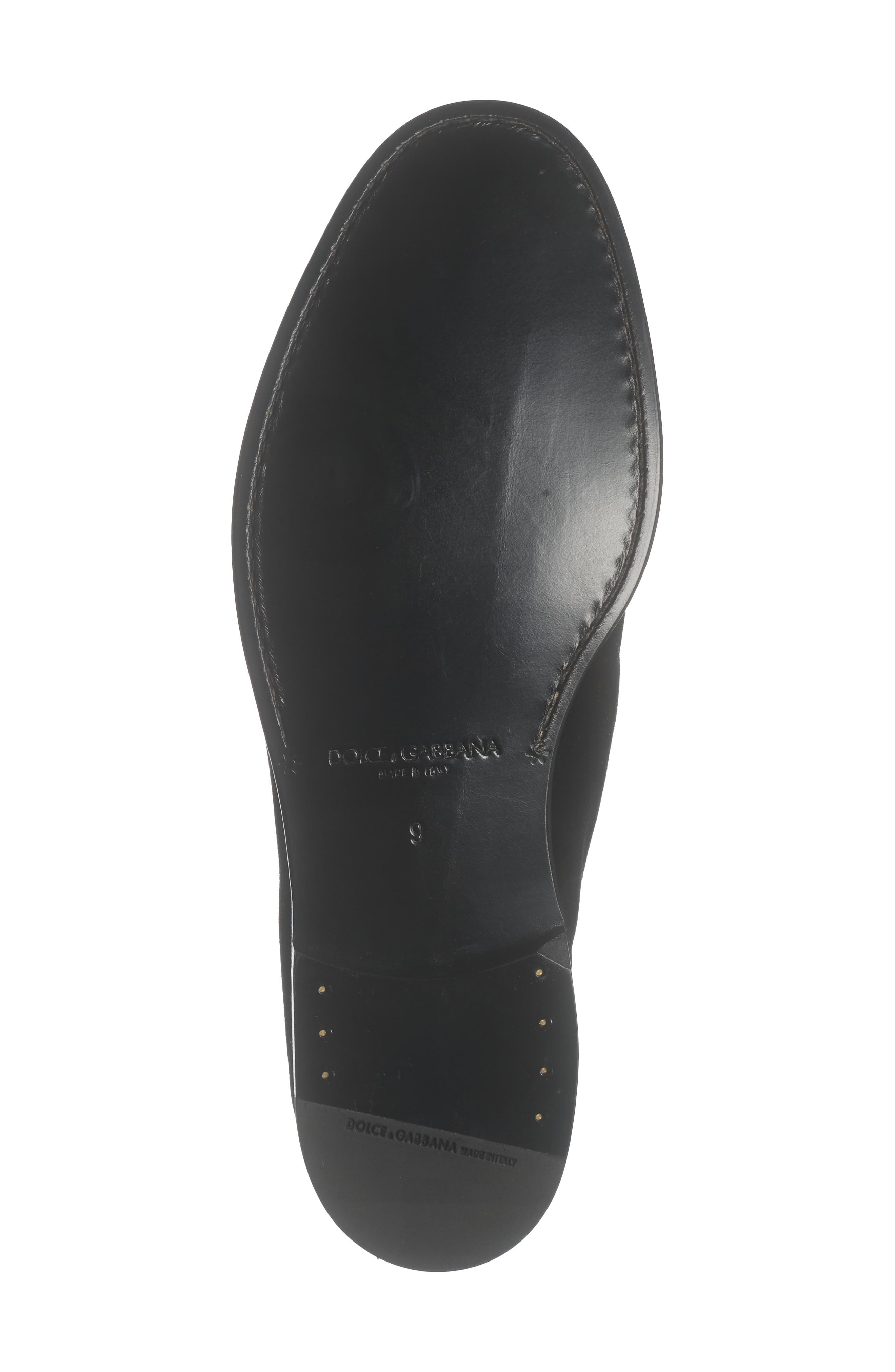 Dolce&Gabbana Velveteen Venetian Loafer, Alternate, color, 80999 Black