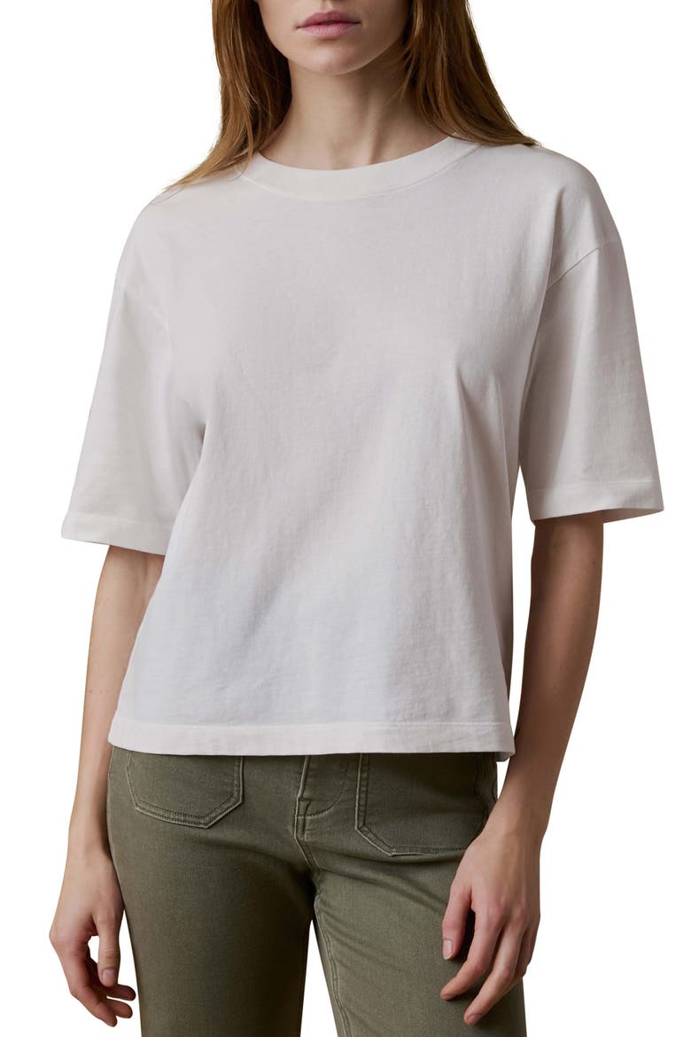 Vintage Inspired Cotton T-Shirt, Main, color, WHITE