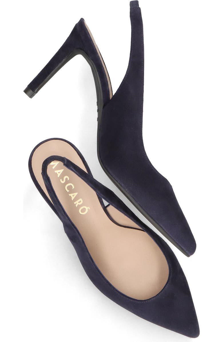 MASCARO Suede Pointed Toe Slingback, Alternate, color, Blue