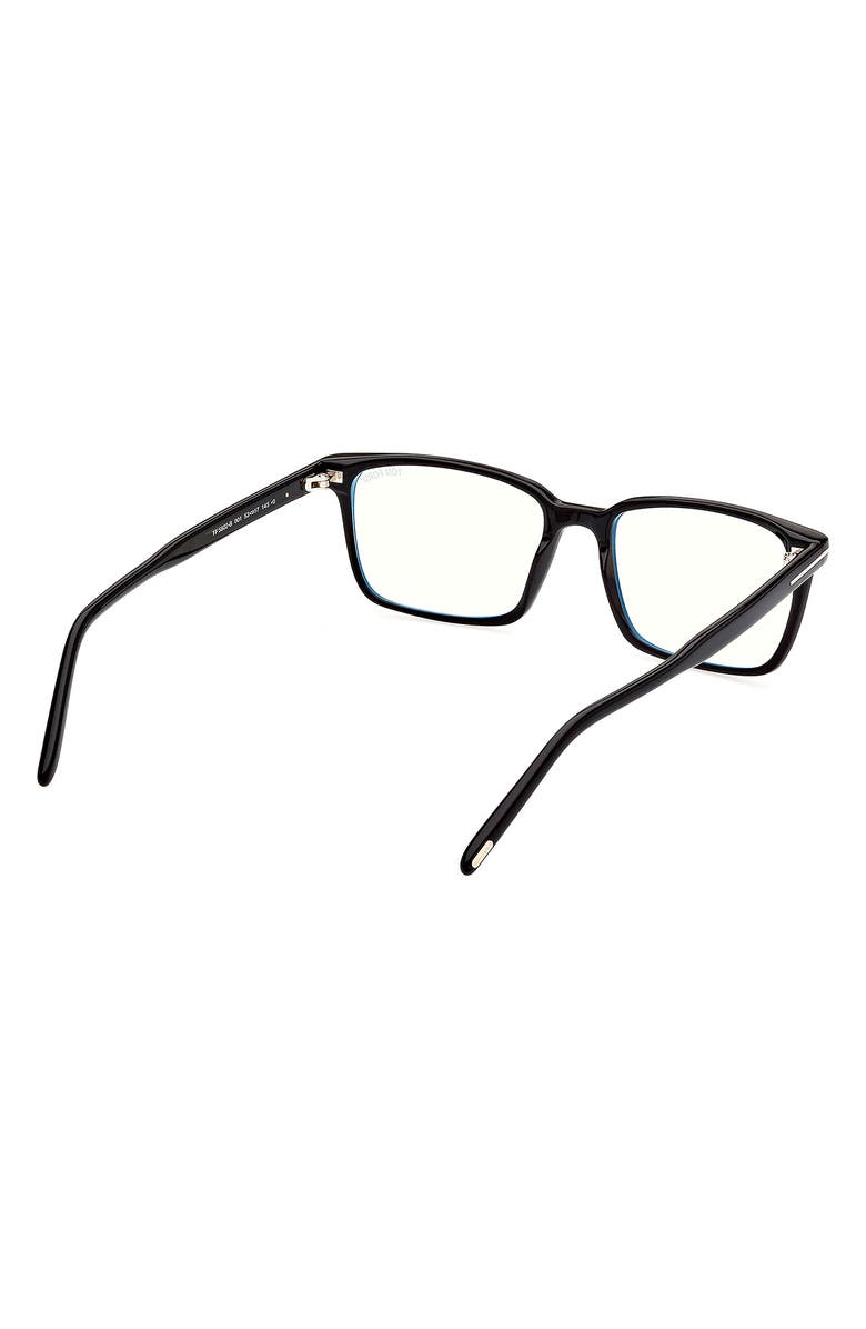 TOM FORD 55mm Rectangular Blue Light Blocking Glasses, Alternate, color, 