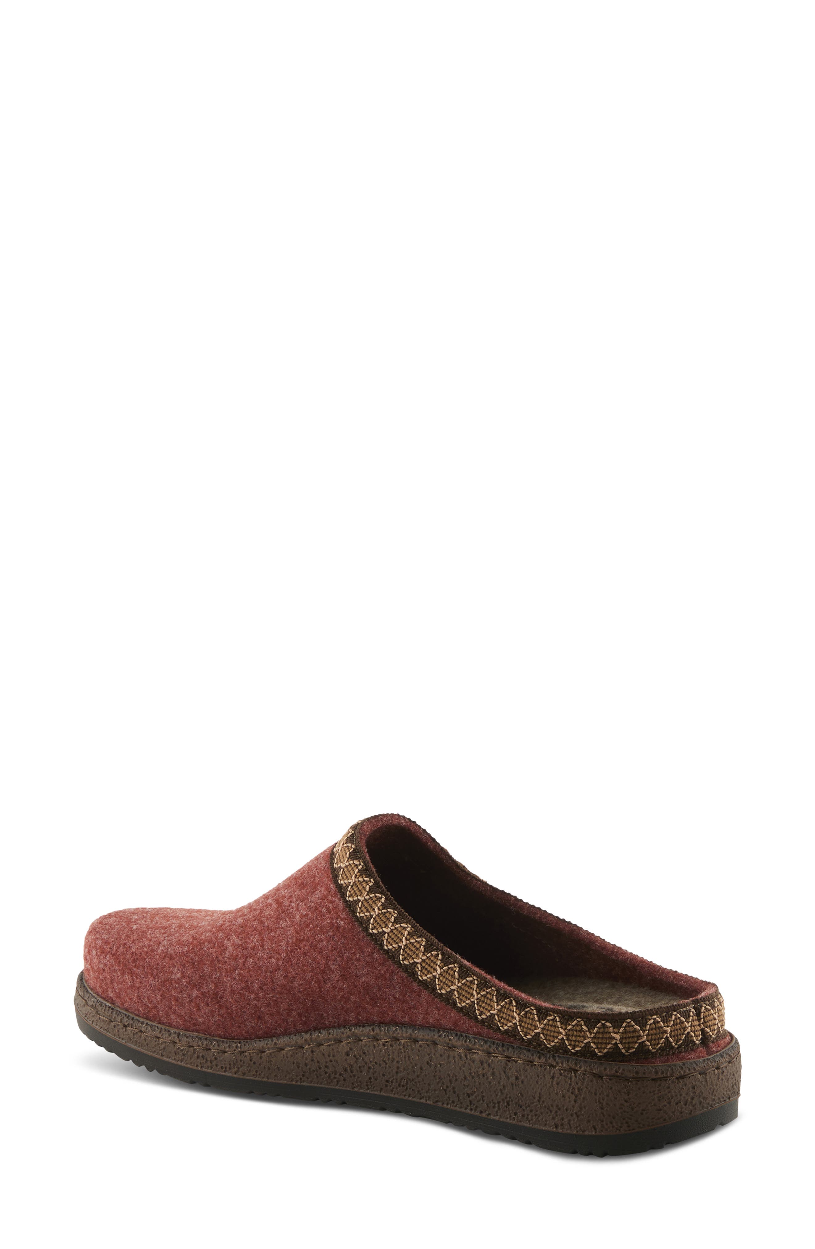 Flexus by Spring Step Snuggee Wool Clog, Alternate, color, Rust